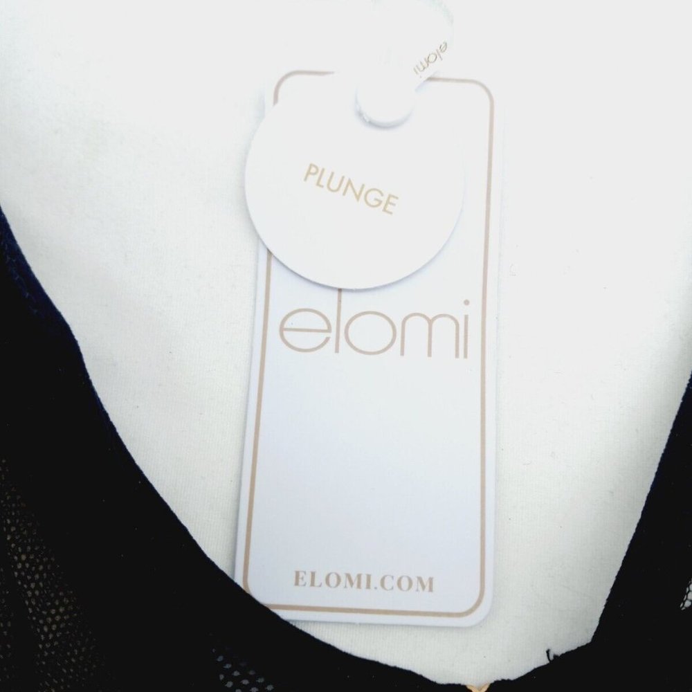 Elomi 301202 Kintai Peek A Boo Underwire Plunge Bra Black Size 32JJ US 32N - Picture 8 of 10